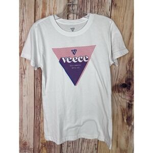 Veece Company  Women's White Graphic T Shirt Size Large NWOT